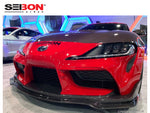 Seibon Carbon Fibre - Front Lip Spoiler - MB Style - GR Supra A90