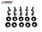 M6 Engine Dress Up Bolts - 10 Pack - Black