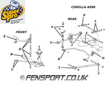 SuperPro - Rear Panhard Rod to Chassis Bush Kit - Corolla AE86 - SPF0427K