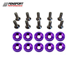 M6 Engine Dress Up Bolts - 10 Pack - Purple