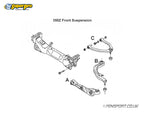 SuperPro - Front Lower Control Arm - Rear Bush Kit - Caster Adjustment - 350Z Z33 - SPF2849K