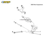 SuperPro - Rear Control Arm - Inner Rear Bush Kit - Standard Alignment - 350Z Z33 & 370Z Z34 - SPF3320K